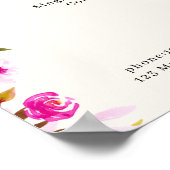 Bloemige Poster met Prijslijst (Hoek)