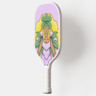 Bloemige Prinses Koningin Bloem Bladeren Bos Elfen Pickleball Paddle