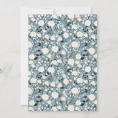 Bloemige Roos Romantische Trouwkaart 'Save The Dat (Achterkant)