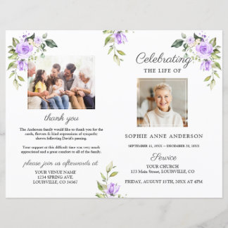 Bloemige rouwfoto-herdenkingsdienstprogramma