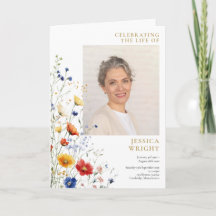 Bloemige Rouwherdenkingsdienst Order Of Service Vo