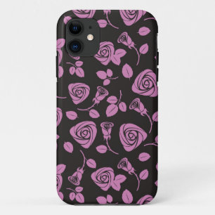Bloemige Rozen Achtergrond iPhone 11 Hoesje