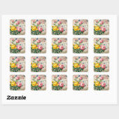 bloemige rozen elegante sticker (Vel)