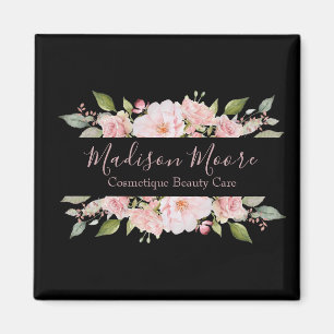  bloemige Rozen naam/bedrijf ingeschreven Magneet