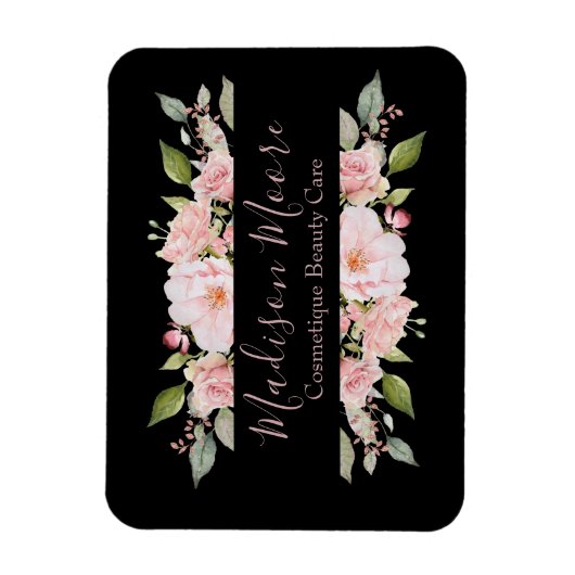 bloemige Rozen Naam Ingeschreven Magneet (Verticaal)
