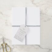 Bloemige saliegroene babyshower bedankkaartje cadeaulabel (Met Touw)