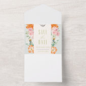 Bloemige Save the Date Kaart (Binnen)