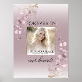 Bloemige Sereniteit Uitvaartprogramma Kaart Poster (Voorkant)