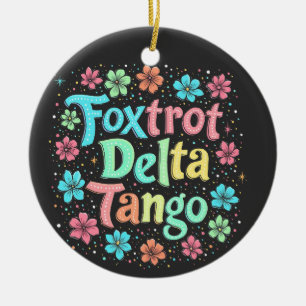 Bloemige subtiele anti-Trump 8647 anti-Maga  Keramisch Ornament