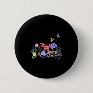 Bloemige subtiele anti-Trump-democraat liberaal Ronde Button 5,7 Cm