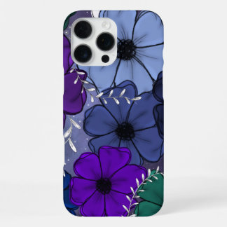Bloemige telefoonhoes iPhone 16 pro max hoesje