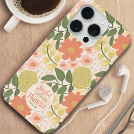 Bloemige telefoonhoes - Vrolijke momenten dankbaar iPhone 15 Pro Hoesje