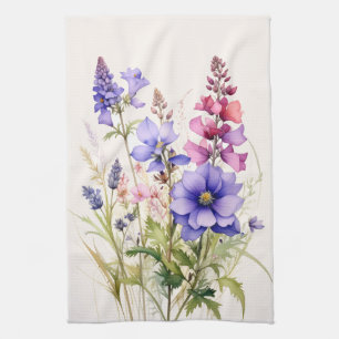 Bloemige Theedoeken, Wilde Bloemen Handdoek, Lente Theedoek