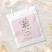 Bloemige theeparty tasje van papier voor bruidsdou bedankzakje (Geknipt)