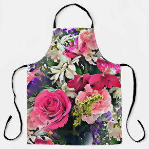 Bloemige Tropische Bloemprint Overal Schort