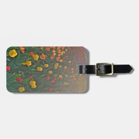 Bloemige Tulp Bagage Label (Voorkant horizontaal)