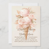 Bloemige uitnodiging voor ijsje, Boho baby shower (Voorkant)