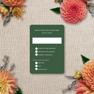 Bloemige vervaagde moderne elegante zomer herfst b RSVP kaartje
