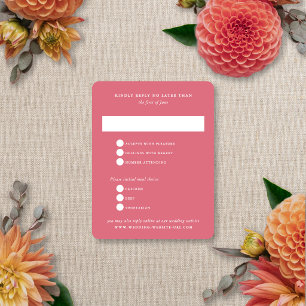 Bloemige vervaagde moderne elegante zomer herfst b RSVP kaartje