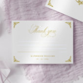 Bloemige Vintage Bruiloft Dankkaart Bedankkaart