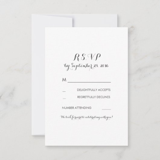 bloemige vintage marine huwelijks rsvp (Voorkant)