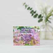 Bloemige Visitekaartjes Aangepaste Roze Hortensia (Staand voorkant)