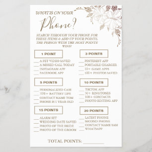 Bloemige Wat staat er op je telefoon Shower spelka Flyer