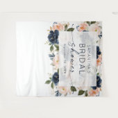 Bloemige waterverf botanische bruidsshower wandkleed (Voorkant (horizontaal))