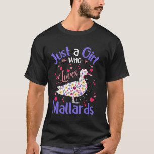 Bloemige Wilde Eend Meisjes Vrouwen Gewoon Een Mei T-shirt