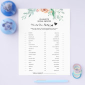 Bloemige 'Zou Ze Liever' Bruidsdouche Spel Flyer (Enkel)