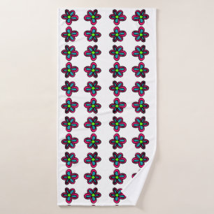Bloemillustratie Badhanddoek