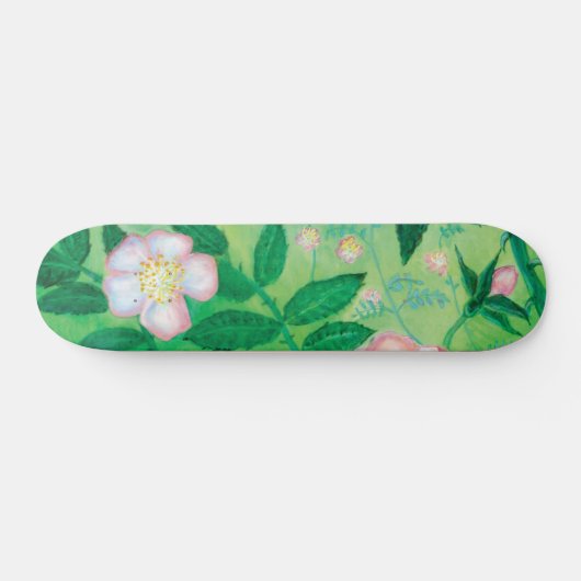 Bloeming van Wild Roos Rosa Canina Skateboard (Horizontaal)