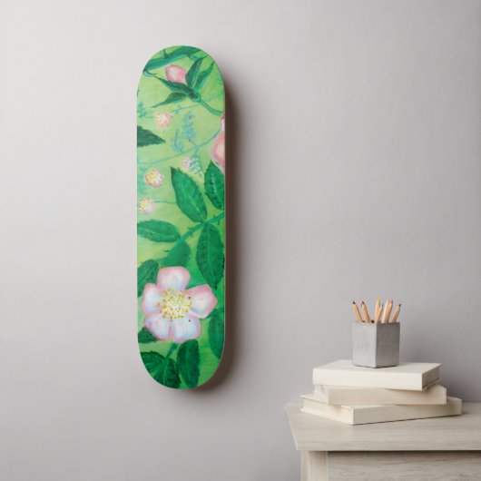 Bloeming van Wild Roos Rosa Canina Skateboard (Muurkunst)