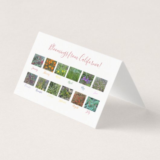 Bloemingen uit Californië! Kaart (Voorkant)