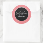 Bloemist, Bloemen Ronde Sticker (Tas)