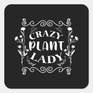 Bloemist Bloemen Tuinman Planten Cadeau Idee Vierkante Sticker