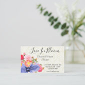 Bloemist, Evenementenplanner, Schoonheid, Stylist Visitekaartje (Staand voorkant)