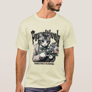 Bloemist Feline Fantasy - Kat en Bloem Tuinieren T-shirt
