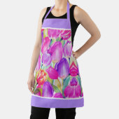 Bloemist Tuinier Roze Waterverf Bloemen Schort (Insitu)