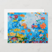 bloemkaart briefkaart (Voorkant / Achterkant)