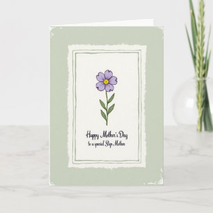 Bloemkaart met de Hand Getekende Bloemen Kaart