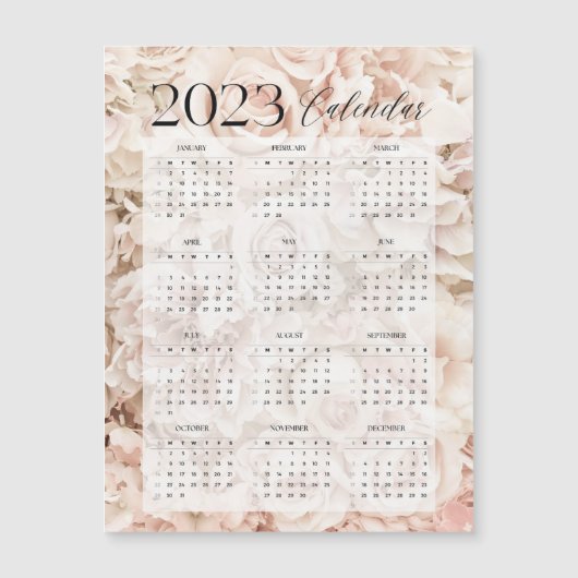 bloemkalender 2023 roze (Voorkant)