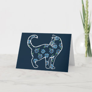 Bloemkat blauw-melkkatten kaart