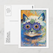 Bloemkat van Louis Wain Briefkaart (Voorkant / Achterkant)