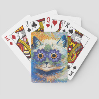 Bloemkat van Louis Wain Pokerkaarten