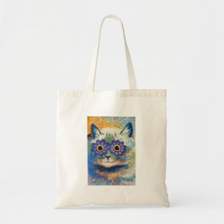 Bloemkat van Louis Wain Tote Bag