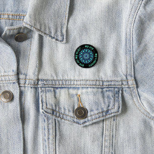 BLOEMKLEURIG CADO VOOR MOM DAD ZUS ZOON BAAS RONDE BUTTON 3,2 CM