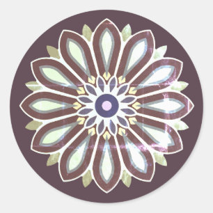 BLOEMKLEURIG GEZELLIG CADO VOOR MOM DAD ZUS ZOON B RONDE STICKER