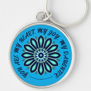 BLOEMKLEURIG GEZONKEN CADO VOOR MOM DAD ZUS ZOON B SLEUTELHANGER