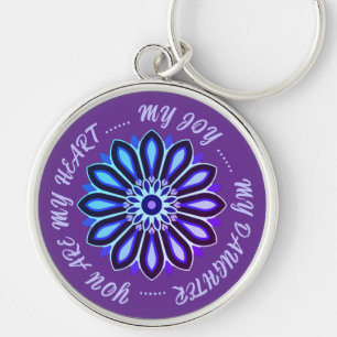 BLOEMKLEURIGE CADEAU VOOR MOM DAD ZUS ZOON BAAS SLEUTELHANGER